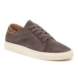 Lucky Brand Loucia Suede Sneakers in Gray Women's 9.5
